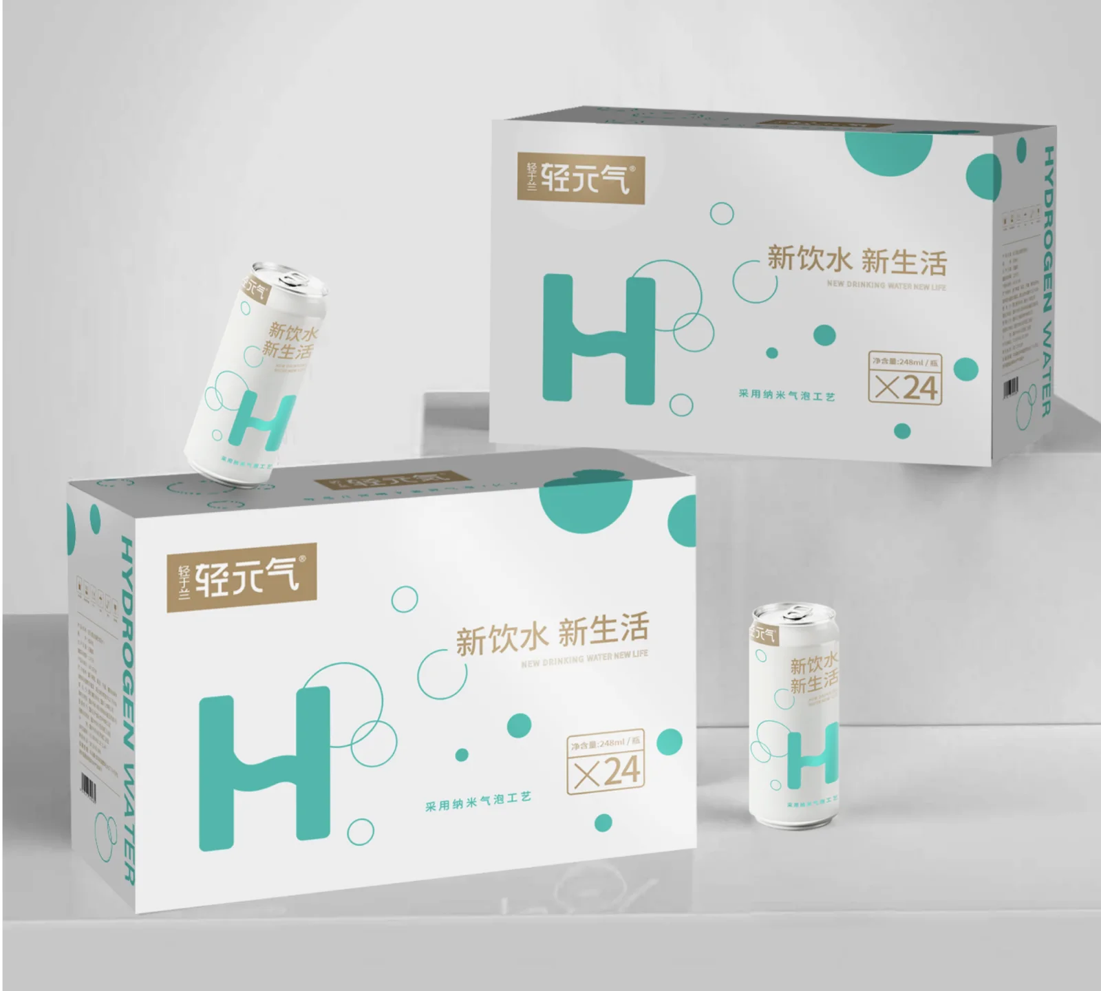 轻元气整箱与单罐产品展示